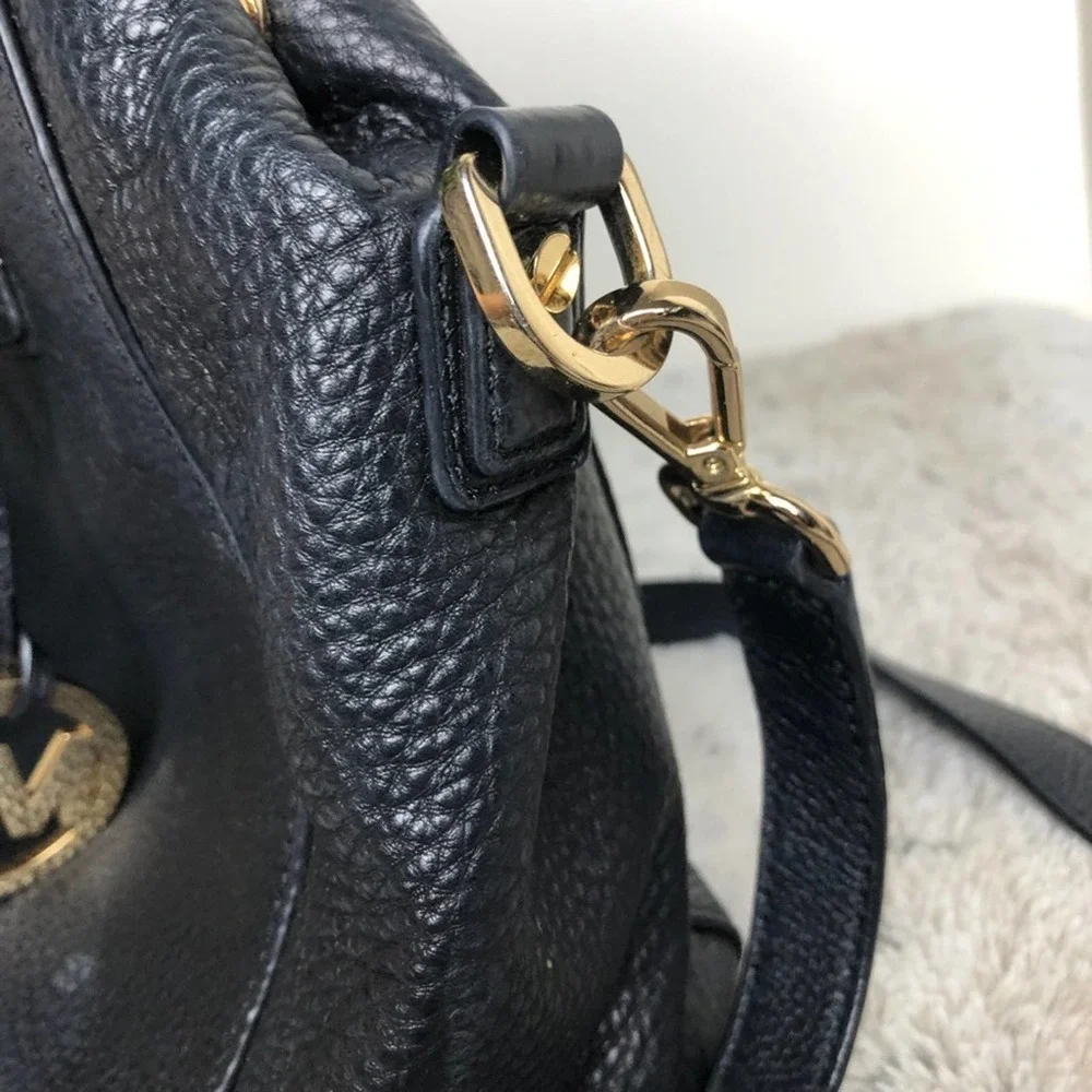 Michael Kors Black Leather Astrid Satchel - Picture 14 of 16